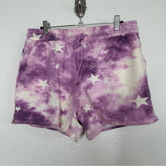 Wildfox Purple Star Tiedye Lounge Short Set Medium - Picture 2 of 8